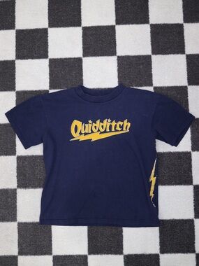 2000 Harry Potter Warner Bros. Navy Tee with Yellow Quidditch Logo